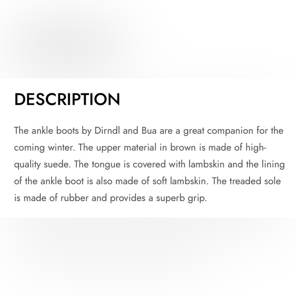 Dirndl and Bua warm faux fur suede snow boots. 39 - Picture 8 of 8